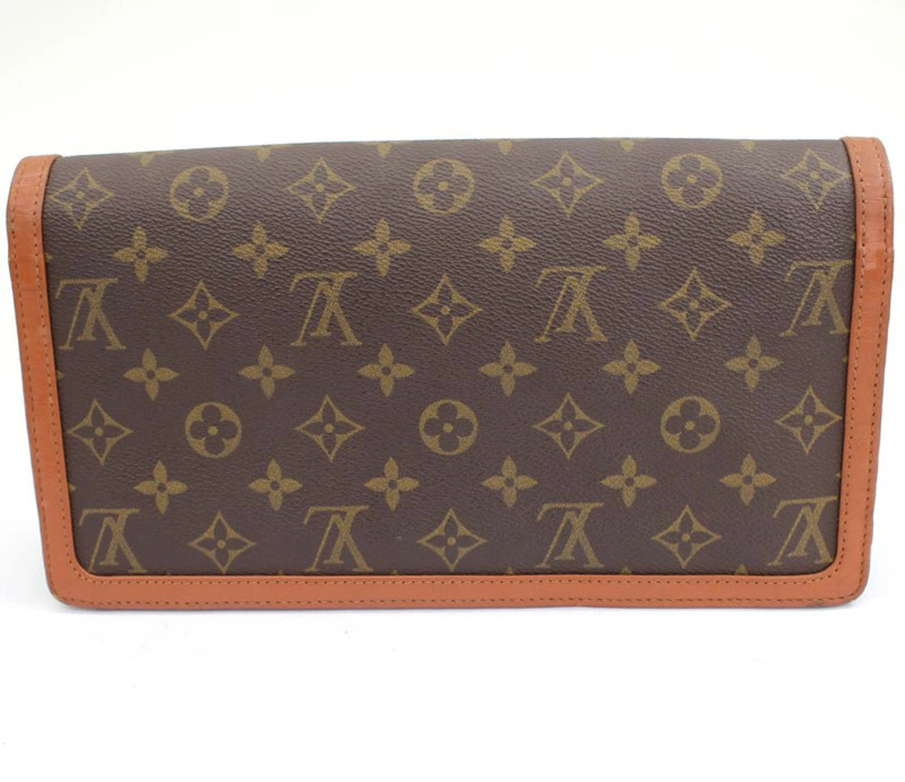Louis Vuitton Dame Shoulder Pochette Bag Clutch Monogram Brown